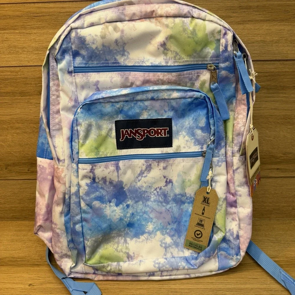 Jansport BIG STUDENT Laptop / Tablet Backpack - 34L XL - Mystical Swirl Blue